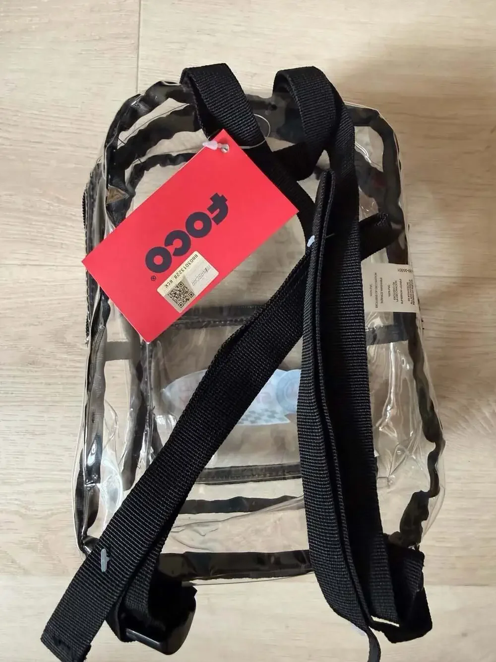 FOCO Auto Club Speedway NASCAR Clear Vinyl Stadium Backpack